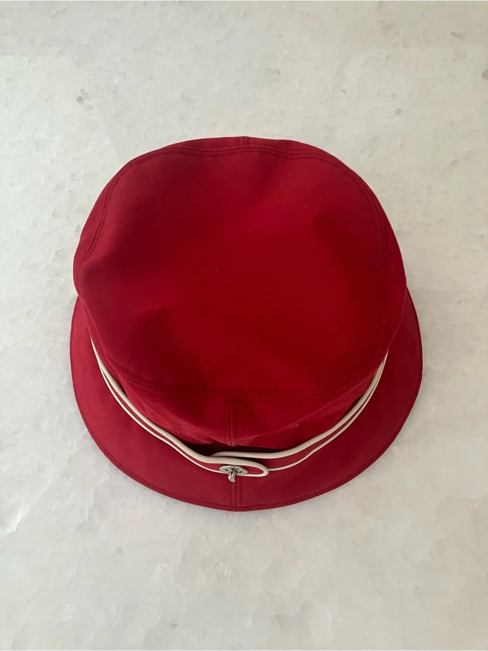 Coach Red Women's Bucket Hat with White Trim-vintage